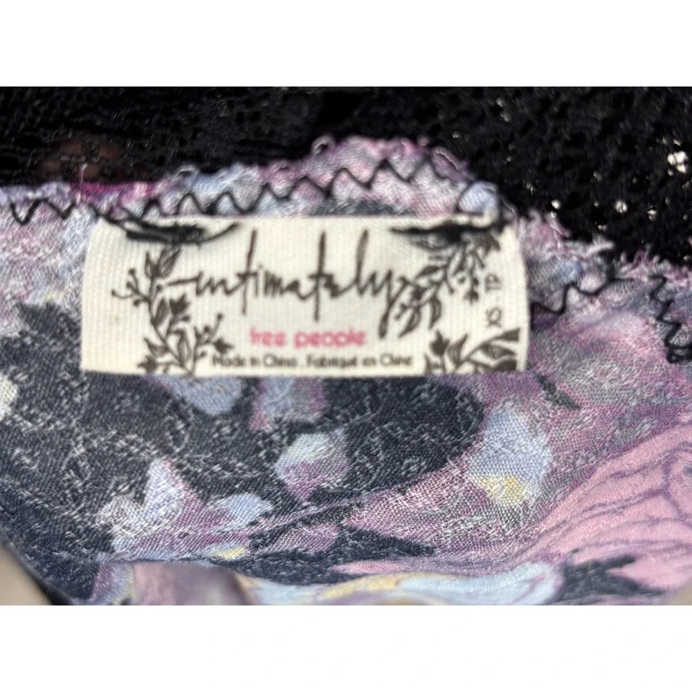 Free People Marsha Lace Mini Dress Women's‎ XS Black Floral Boho Romantic NWT